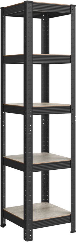 SONGMICS - Stellingkast - Opbergrek - 5 Verstelbare Niveaus - Voor Keuken en Woonkamer
