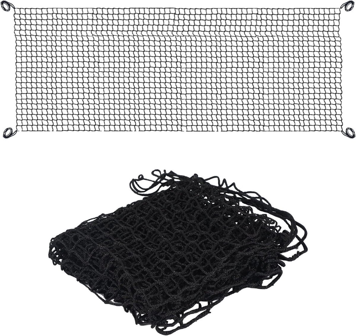 Veiligheidsnet Huisdier - Valbescherming Balkon - Huisdier Veiligheid - Randverdikking Duurzaam - 1.5 x 2 Meter - Zwart
