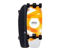 Surfskate Board - Cruiser Skateboard - Surf Training - Klassiek Fishtail Design - 81 cm Lengte - Zwart