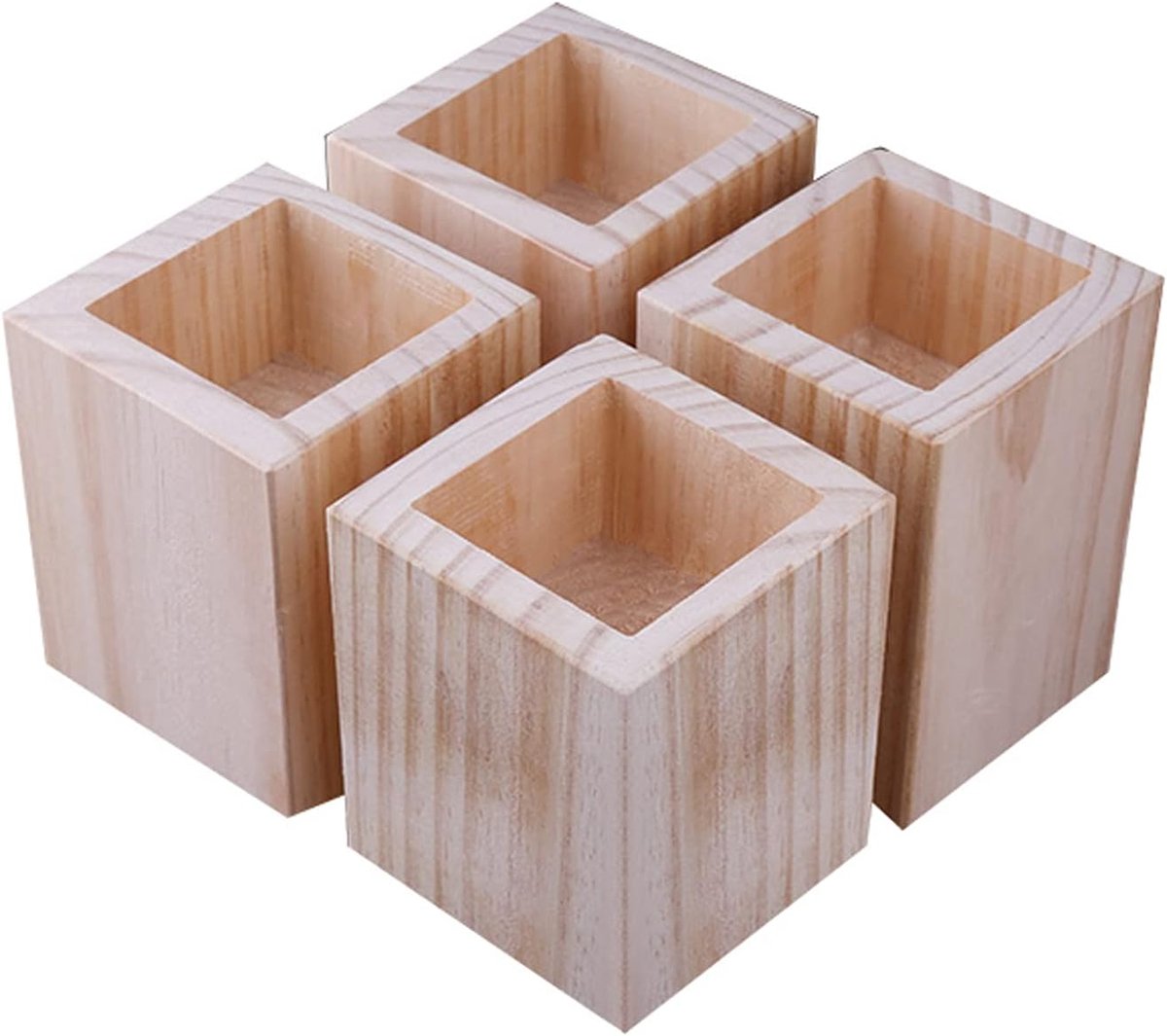 Houten Meubelverhogers - Bedverhogers Tafelverhogers - Meubels Verhogen - Massief Grenenhout - 4x4x20 cm - Houtkleur