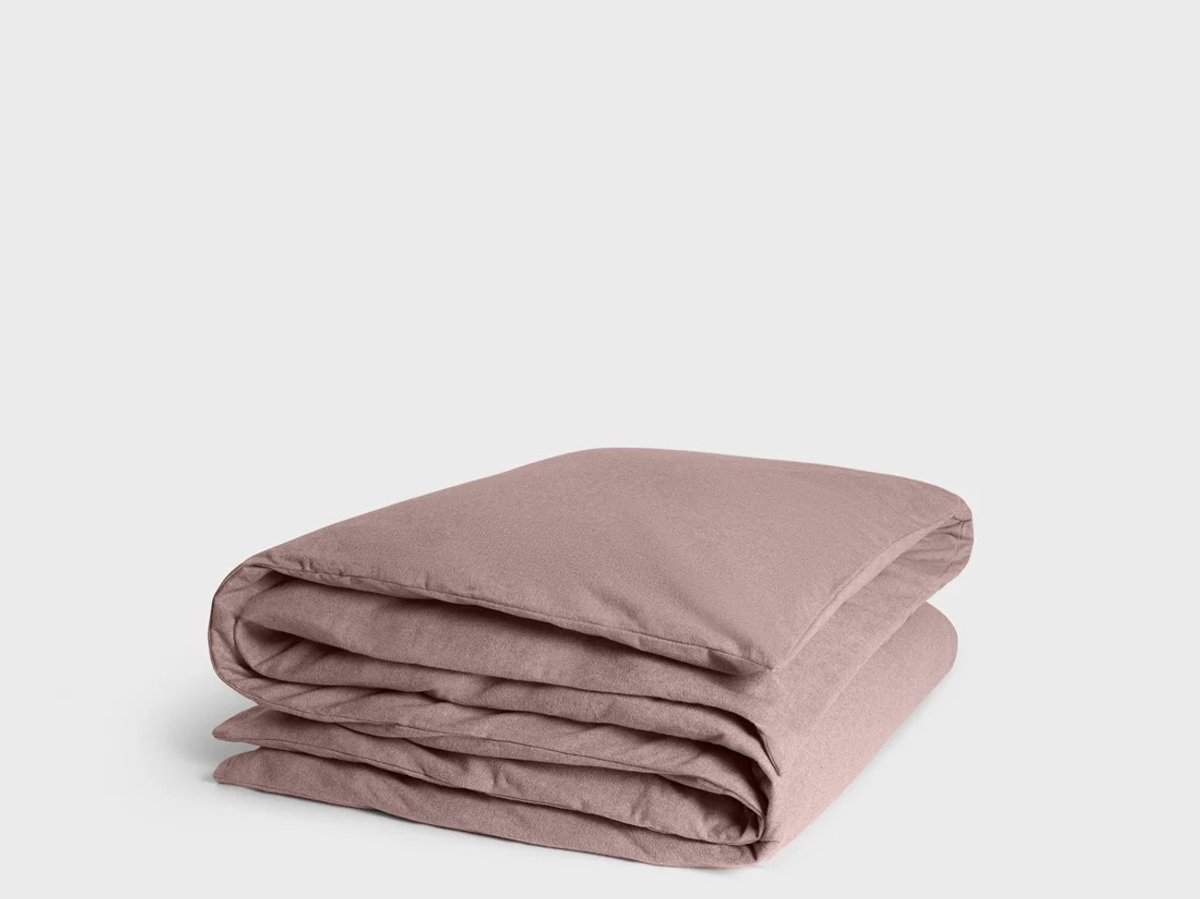 Yumeko dekbedovertrek flanel mauve chambray 240x220 (zonder slopen) - Biologisch & ecologisch