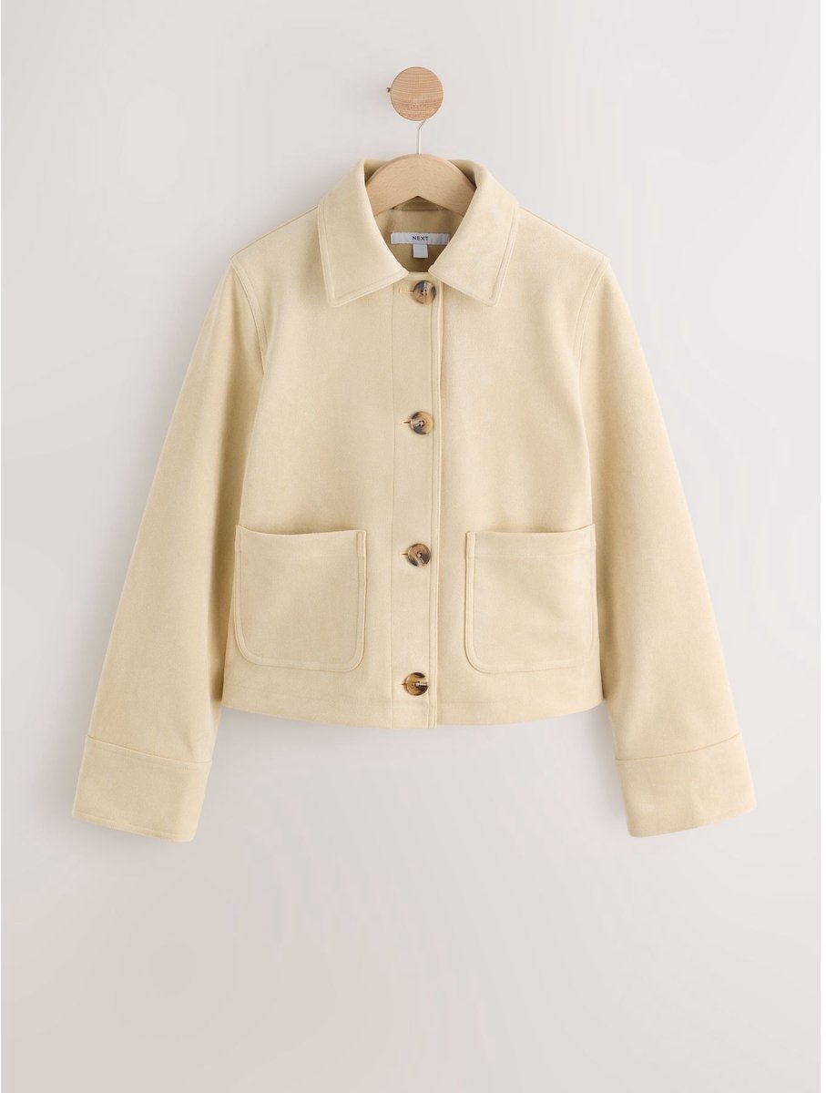 Next - Dames - Dolly-jas van imitatiesuède met knopen - Geel