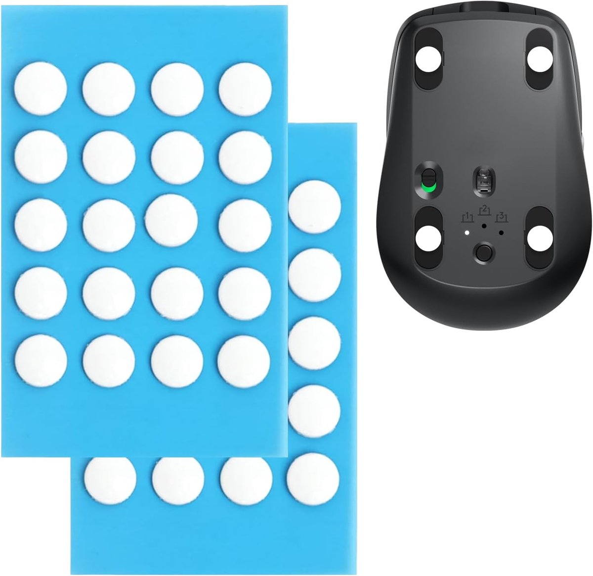 Universele Muisschaatsen - Muisvoetjes - Gaming Kantoor - PTFE Materiaal - 7 x 0.9 mm - wit