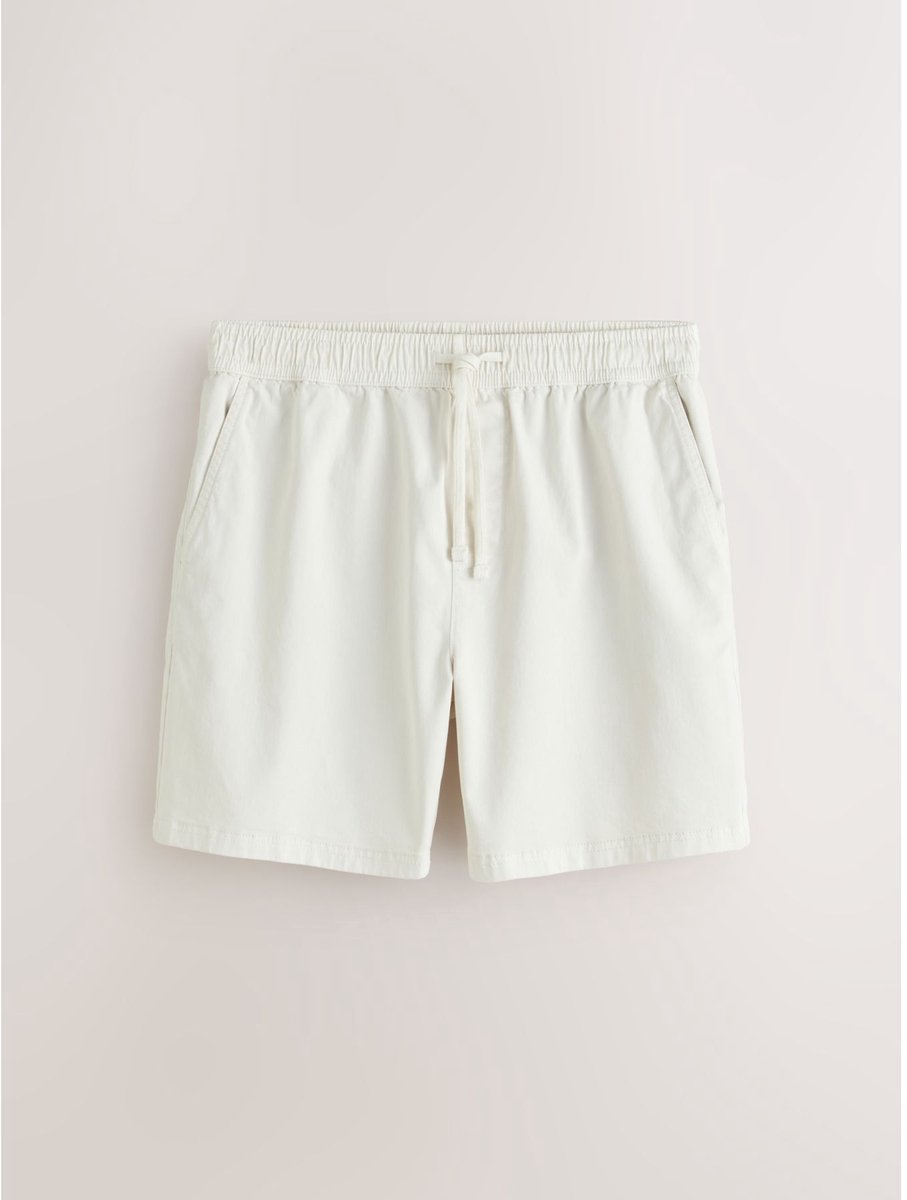 Next - Heren - Klassieke garment-dyed dokshort - Wit