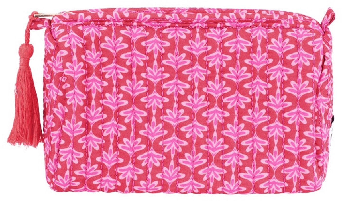 Bloemen make-up tas - Roze - Vrouwen toilettas - Travel essentials - Reizen - Goudlief.nl