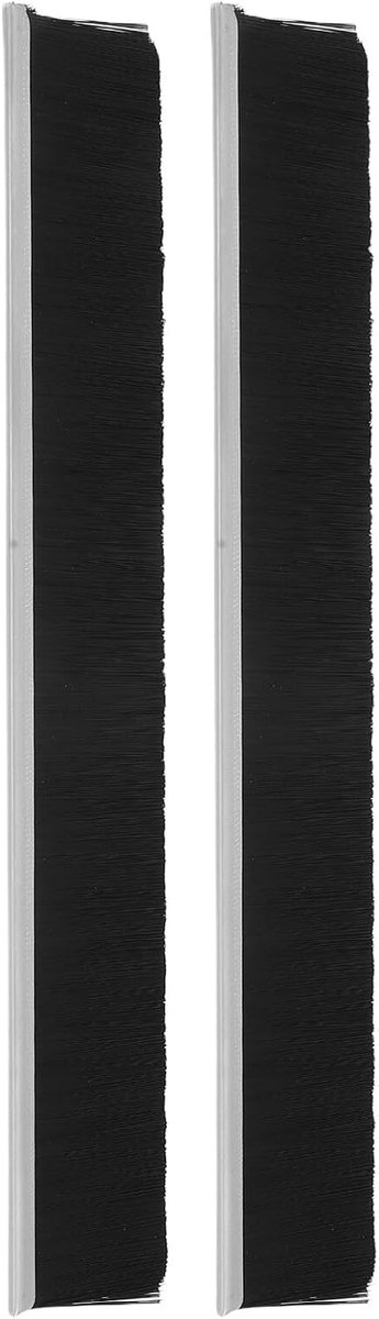 Brievenbus Borstelstrips - Tochtwering Postvak - Weerbestendig Afsluiten - Versterkt Nylon Materiaal - 30x4.2x0.5 cm - Zwart