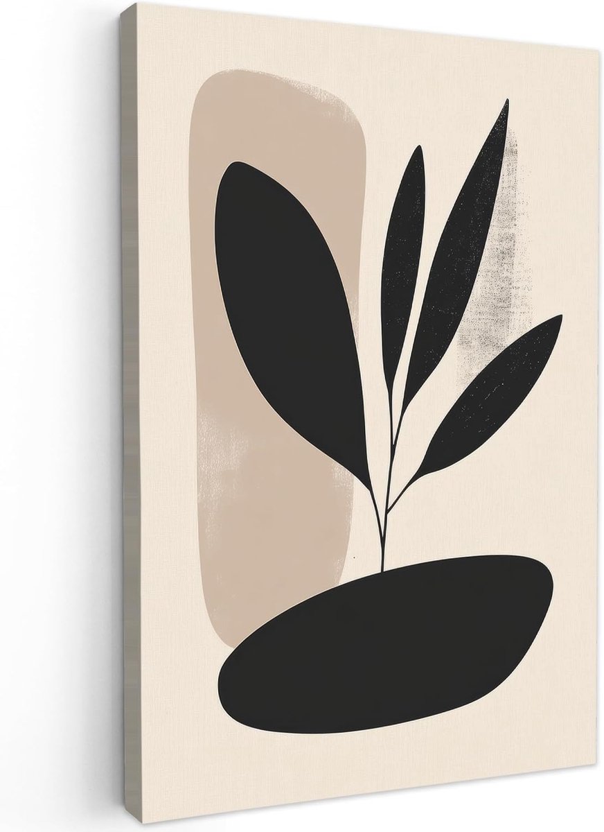 Canvas Schilderij - Wanddecoratie Kunst - Woonkamer Decoratie - Hout Frame FSC - 30x20 cm - Beige