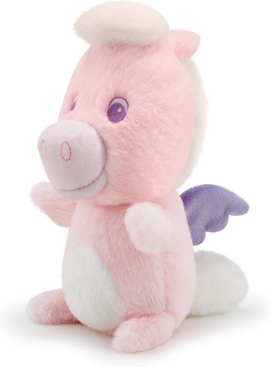 Pegasus Pluche - Knuffel Paard - Babykamer Decoratie - Zachte Materialen - Klein Formaat - Roze