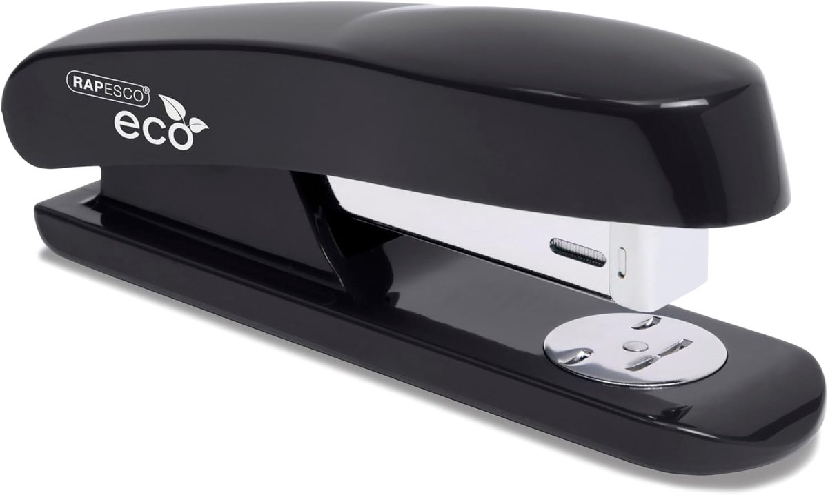 ECO Stapler - Nietmachine Kantoor - Papier Nieten - 20 Vel Capaciteit - 13.6 x 5.2 cm - Zwart