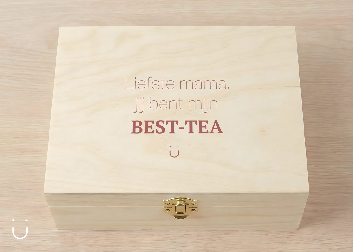 Deugeniet - Houten theedoos - Liefste Mama cadeau
