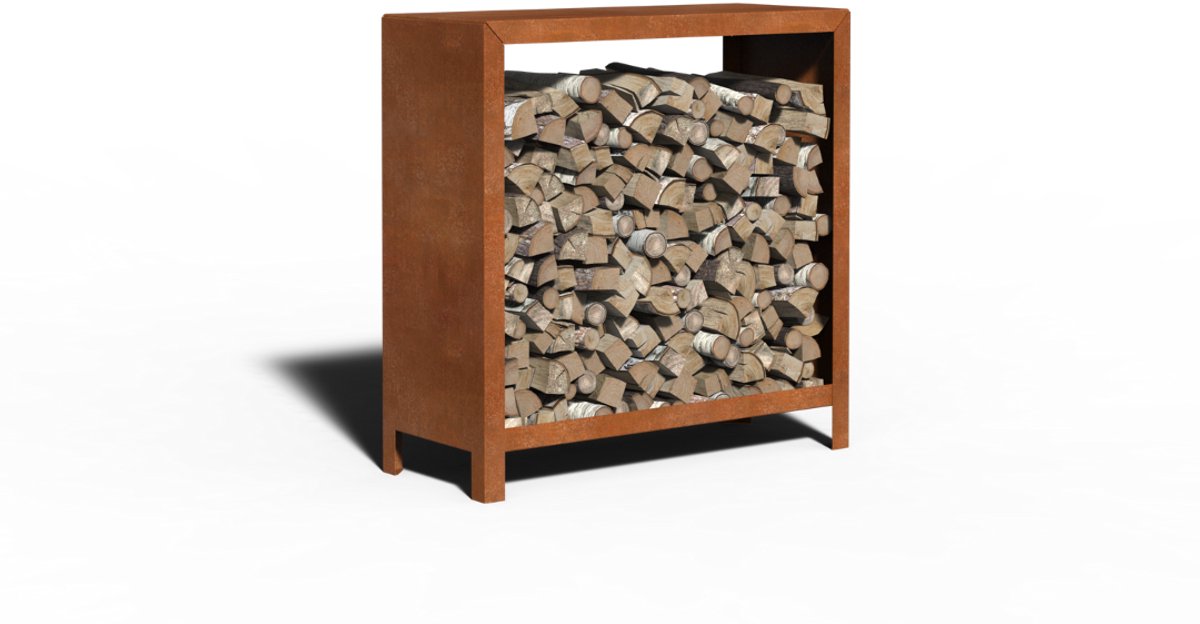 Cortenstaal Houtopslag Standaard | 100 x 40 x 100