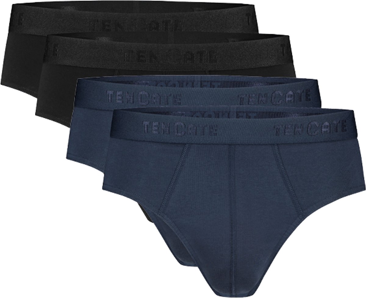 ten Cate Heren Slip 4-pack – Ondergoed voor heren – Maat XXL – 4-PACK – Navy/black – Comfortabel Katoen Ondergoed – Ademend & Zacht – Voordeelverpakking