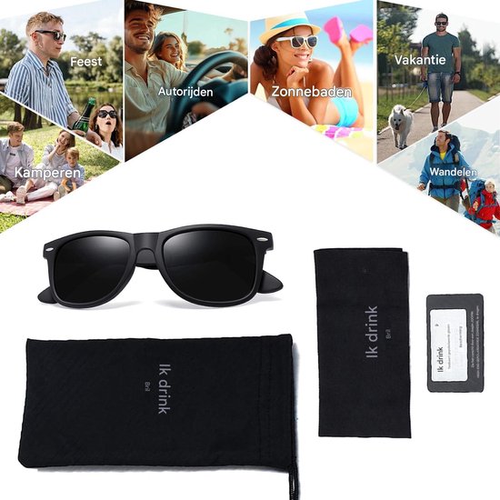 carmdering - Vierkante Zonnebril - Vierkante Sunglasses - Designer Zonnescherm - Polariserende Lenzen - UV400 Bescherming - Hars Materiaal - Uniek Ontwerp - Lichtgewicht Draagcomfort - 1 Stuk van carmdering — afbeelding 4