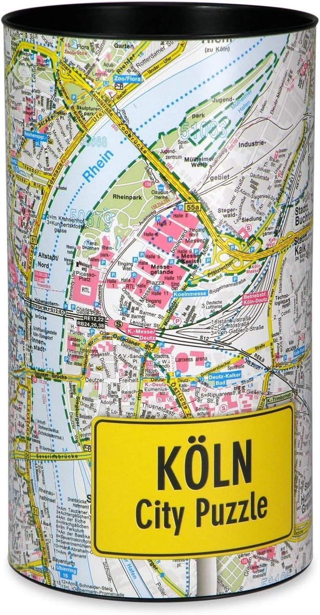 Stadsplattegrond Puzzel - Educatieve Legpuzzel - Steden Ontdekken - Oriëntatie op Stadsdelen - 500 Stukjes 48x36cm - Meerkleurig