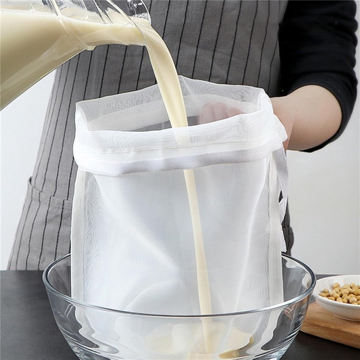 2 stuks Herbruikbare Fijne Gaasfilterzak – Nylon Filter – 200 Gaas – 30x45cm – Voedselveilig