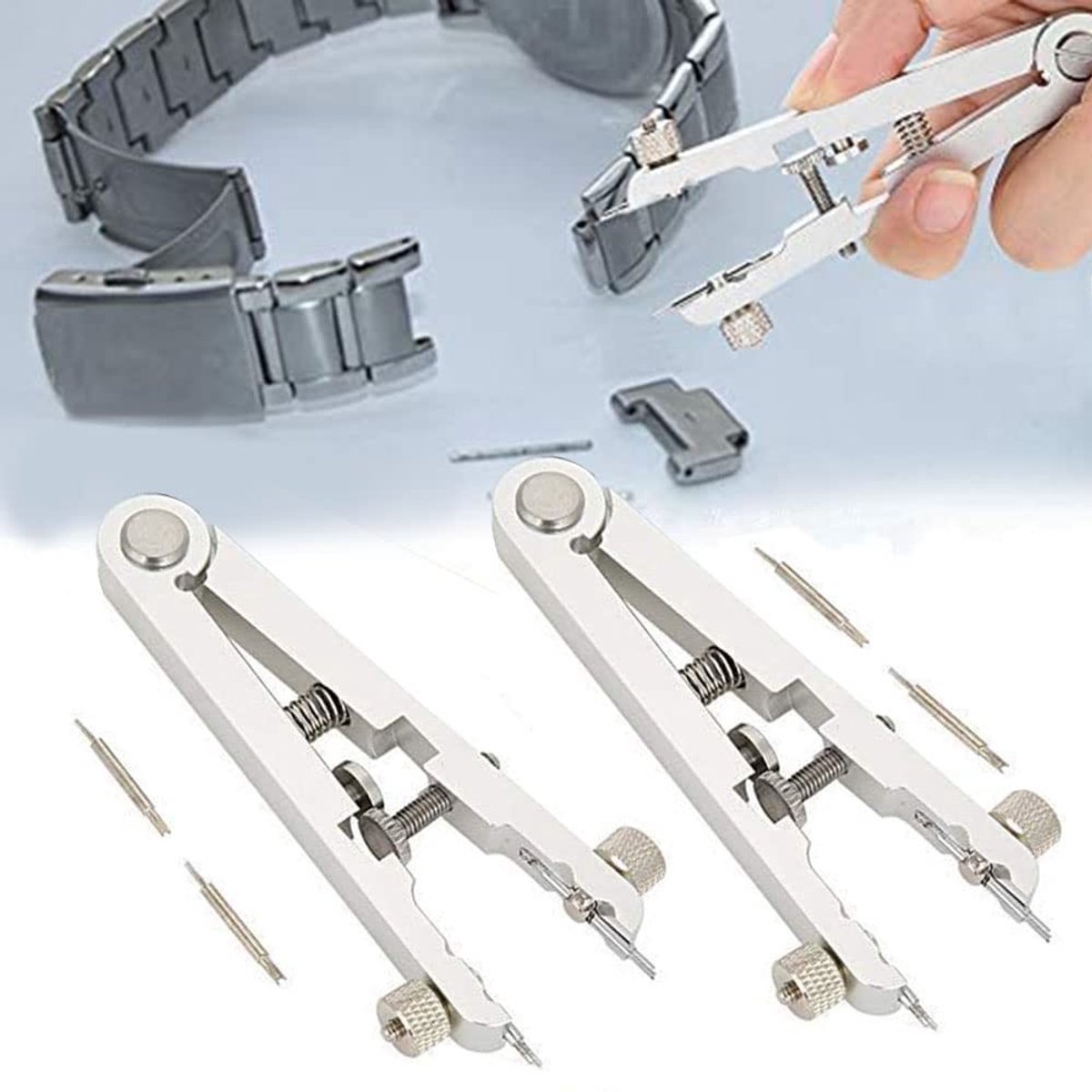Dailygoody - Spring Bar Tang - Horloge Strap Adjuster Tool - Duurzaam Staal - Verwijder Tool - Pincet Kit - Geschikt voor Rolex en Alle Horloges - 11x