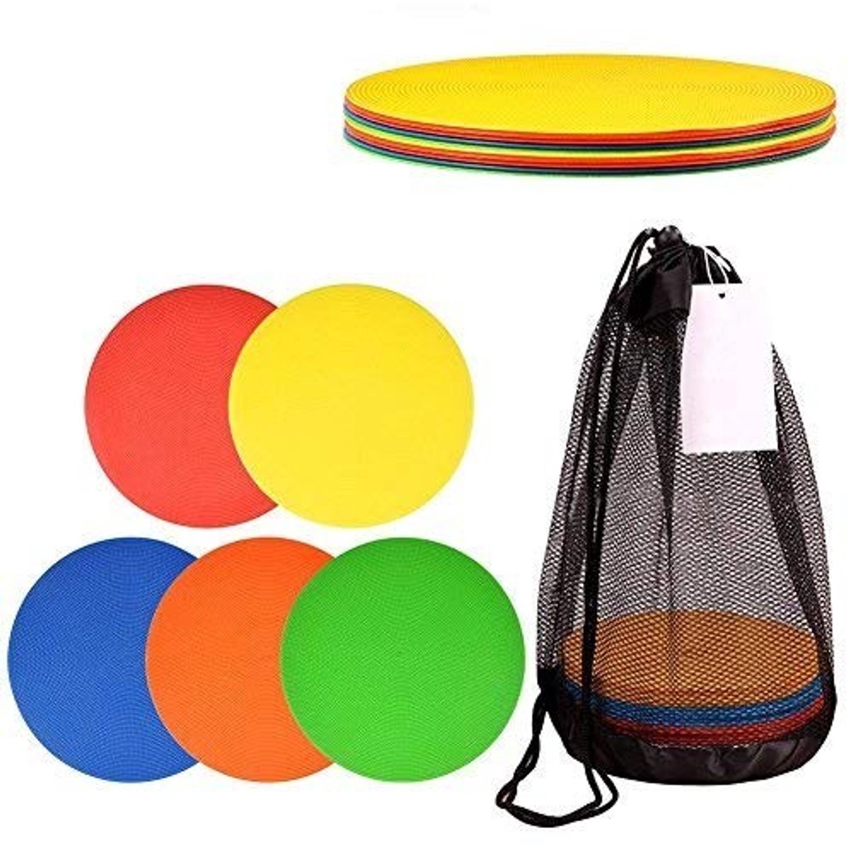 Dailygoody - Sportkegels - Trainingskegel - Ergonomisch Ontwerp - Plat Zichtbaar - Waterafstotend - Voor Baltraining en Fitness - 10 Stuks