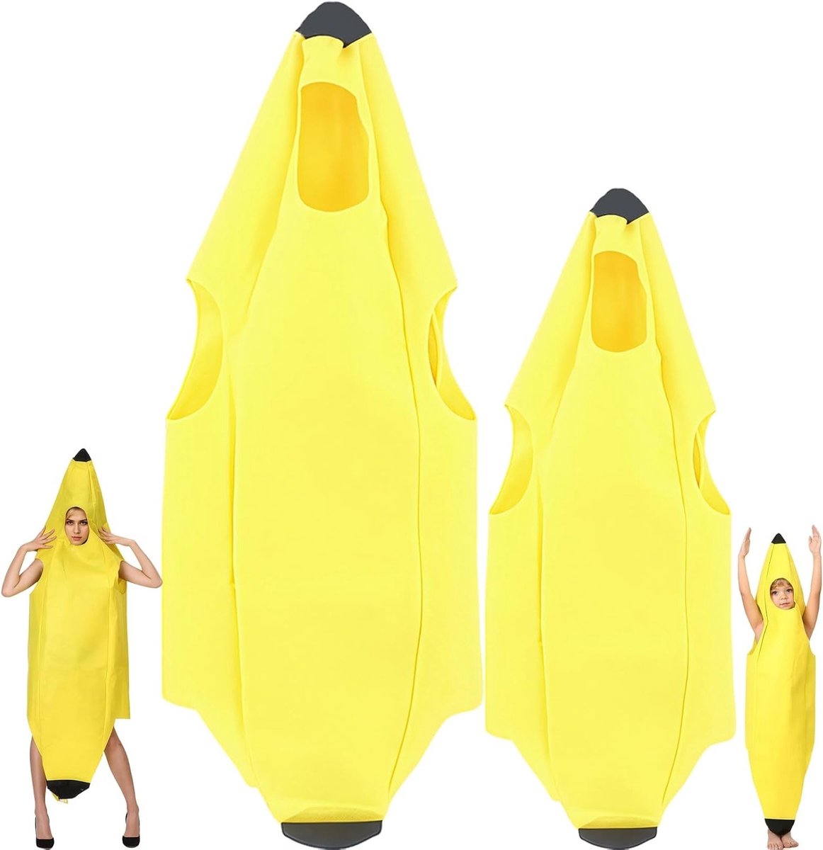 Fruitkostuums voor Kinderen en Volwassenen - Banana Kostuums voor Jongens en Meisjes voor Halloween Feesten