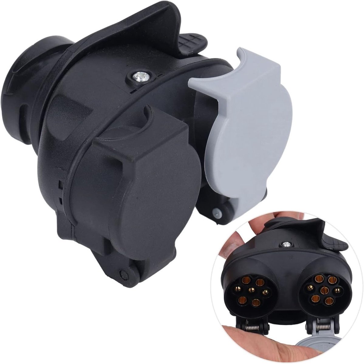 13-polige naar 7-polige adapter 12V wandcontactdoos voor aanhangwagenaccessoires, trailerstekker converter