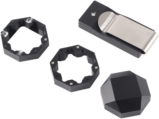 aladdien - Aluminium keu krijthouder clip - Universeel - Handig voor biljartspelers - Zwart - Krijt box houder - Robuust en praktisch - Geschikt voo... van Aladdien — afbeelding 3