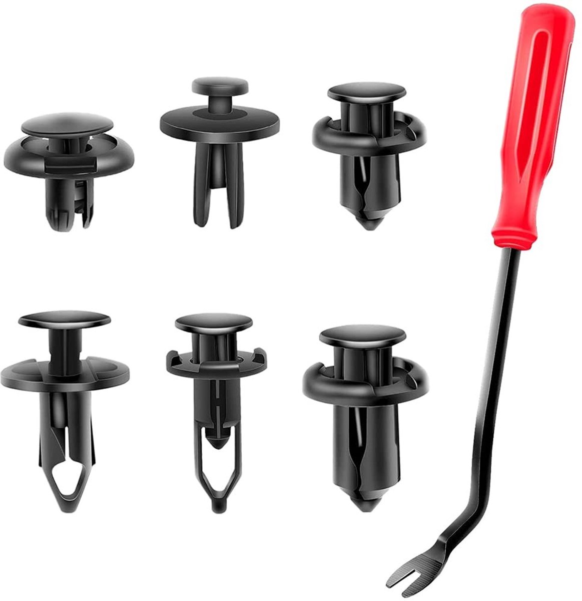 Dailygoody - Auto Bumper Retainer Klinknagel Clips - Vervangingsset voor auto - 120 stuks - Inclusief verwijdertool - Duurzaam nylon - Handig voor aut.