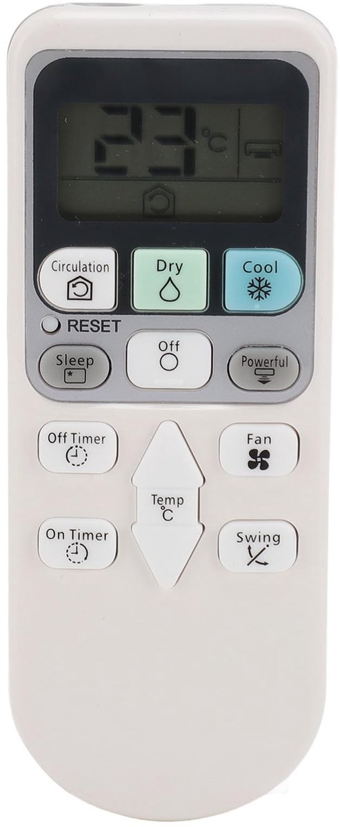 Allecto - Afstandsbediening Airconditioning - Vervanging - Handzaam en gebruiksvriendelijk - Geschikt voor RAR-3N4 en meer - Batterijgevoed - Ideaa...