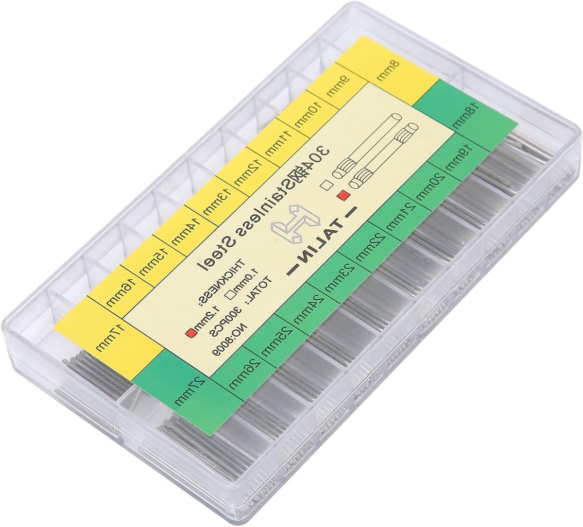 Duurzame metalen horlogeband buisjes en veerstangen, verbindingspennen en friction pens van roestvrij staal, 1.2mm voor horloges