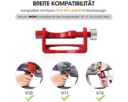 Handgreephouder, schakelaarhouder, bevestiging, schakelaarhouder geschikt voor Dyson V15 V11 V10 Detect Absolute Animal handstofzuiger, niet geschikt voor Outsize/V8 (bevestigingsknop tijdens stofzuigen), 2 stuks