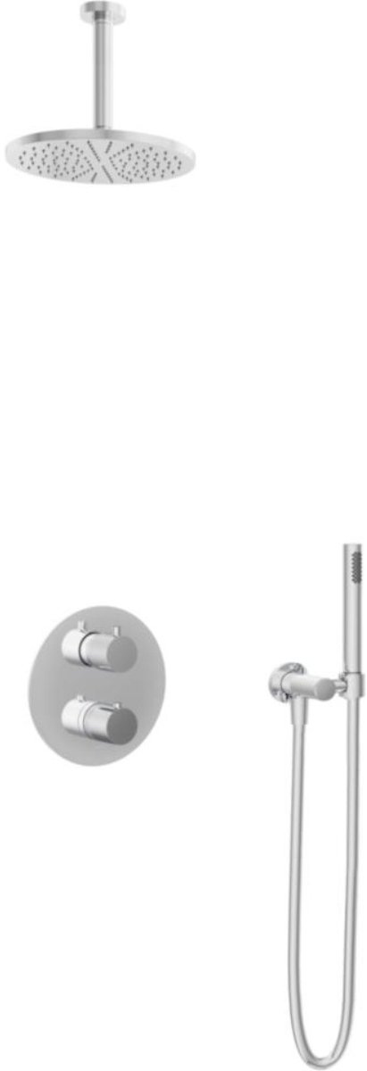 Hotbath Buddy - Inbouw Regendoucheset - Thermostatisch - Plafondbuis 15 cm - Hoofddouche 2