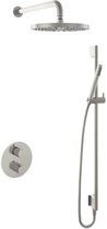 Hotbath Buddy - Inbouw Regendoucheset - Thermostatisch - Wandarm 35 cm - Hoofddouche 300 mm - Staafhanddouche - Glijstang 900 mm - met 2-Weg Stop-Omstel - Waterbesparend - V02