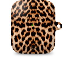 xoxo Wildhearts hoesje geschikt voor Airpods 1/2 - Wild Thing - Ook als telefoonhoesje verkrijgbaar - schokbestendige case geschikt voor Airpod 1 en 2 - koptelefoon case - Tijgerprint / luipaardprint - dierenprint hoesje - panterprint