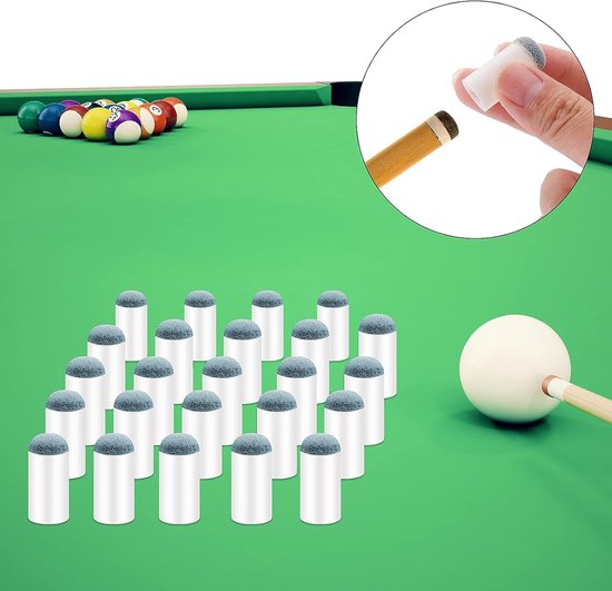 24 Stuks Slip-On Biljart Cue Tips Vervanging - 13 mm Diameter — afbeelding 5