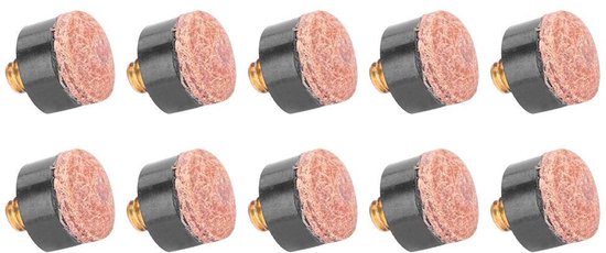 Dailygoody - Set van 10 Billiard Tail Attachments - Billiard Tip - Duurzaam - 10mm/11mm/12mm/13mm - Pool Tip Spare Parts - Geschikt voor Snooker — afbeelding 2