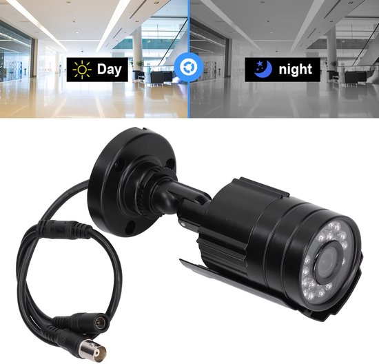 Dailygoody - Beveiligingscamera - Analoge camera - Infrarood Nachtzicht - Waterdicht - 1080 Pixels - Geschikt voor Binnen Buiten - Garage — afbeelding 5