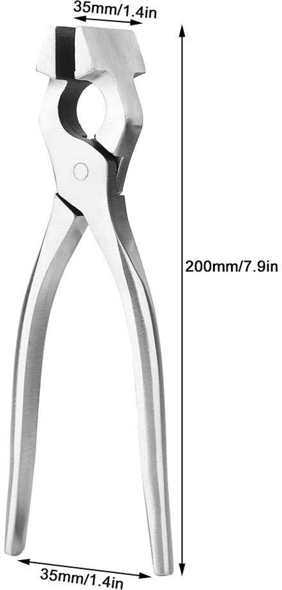 Dailygoods- Lederen Gereedschap Hoogwaardige Staal - Lederen Tang - Plakbeugel - Gereedschap voor DIY - Handgereedschap - Afmetingen 20 x 3,5 cm van Dailygoods — afbeelding 5