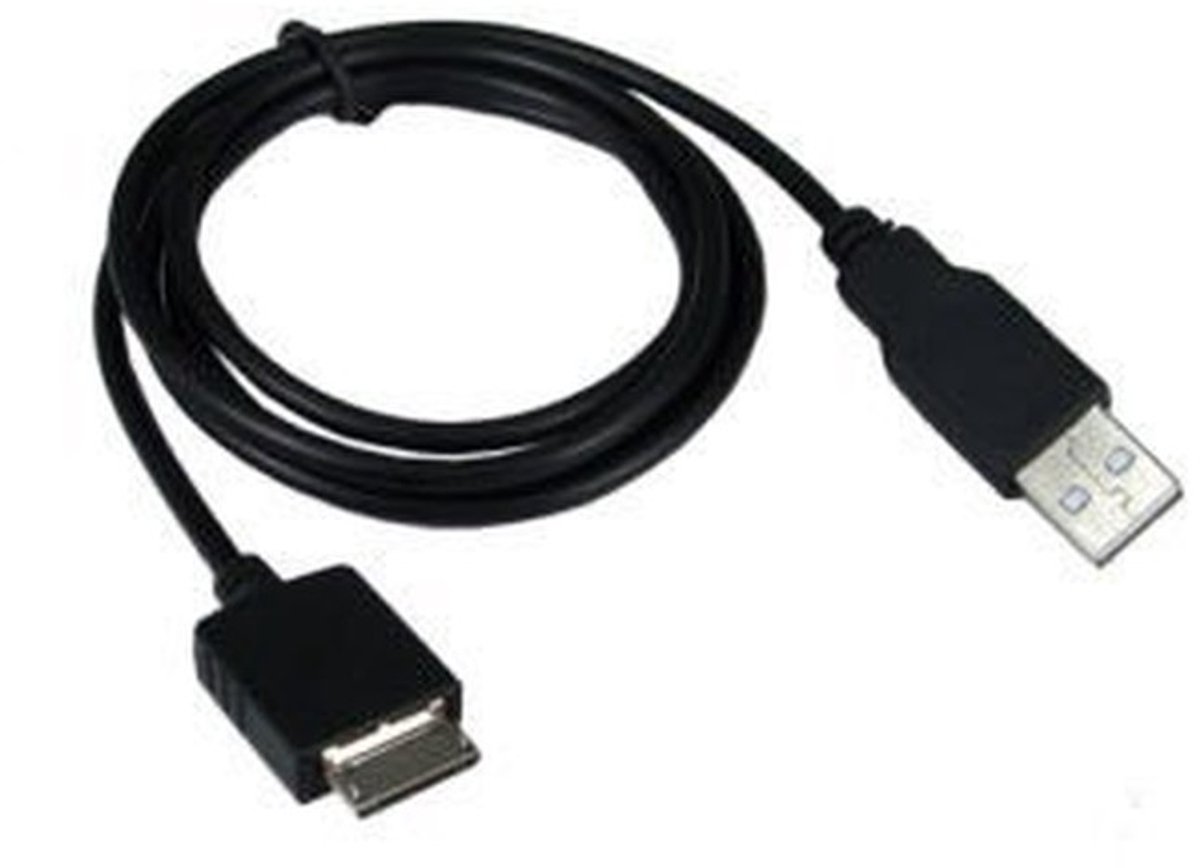 Dailygoody - USB Oplaad- en Datakabel voor Sony NWZ-E436F Walkman - 1m Zwart - Dragon Trading
