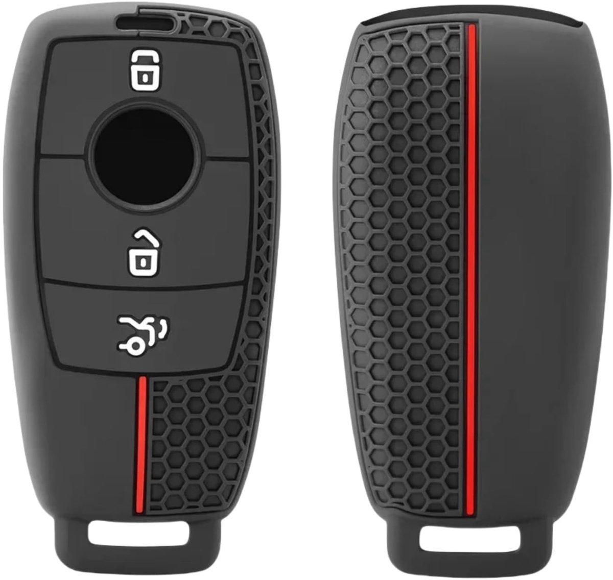 Dailygoody - Siliconen afstandsbediening sleutelhoes - Bescherming voor autosleutel - Wasbaar en flexibel - Perfect cadeau - Geschikt voor Mercedes-Be
