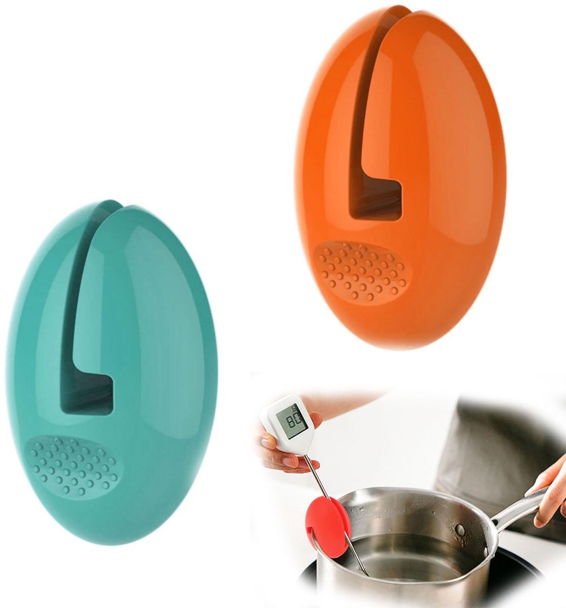 Hittebestendige Thermometerhouder met Temperatuursensor, 2 Stuks