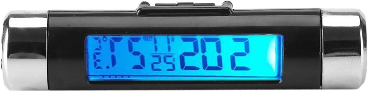 Digitale Thermometer Klok voor Auto met LCD Backlight, Monitor voor Truck en Voertuig, Handig en Compact