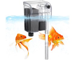 Dailygoody - Aquarium buitenfilter - 250 l/u instelbare doorstroming - Wandgemonteerd - 30/60-liter aquaria - Efficiënt filtersysteem - Geschikt voor ..