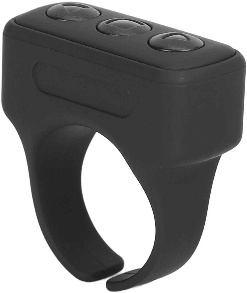 SPHProducts - Bluetooth Ring Remote - Draadloze Afstandsbediening - Zwart - Selfie-knop - Handig voor TikTok en Foto's - Ideaal voor Smartphonegebruik
