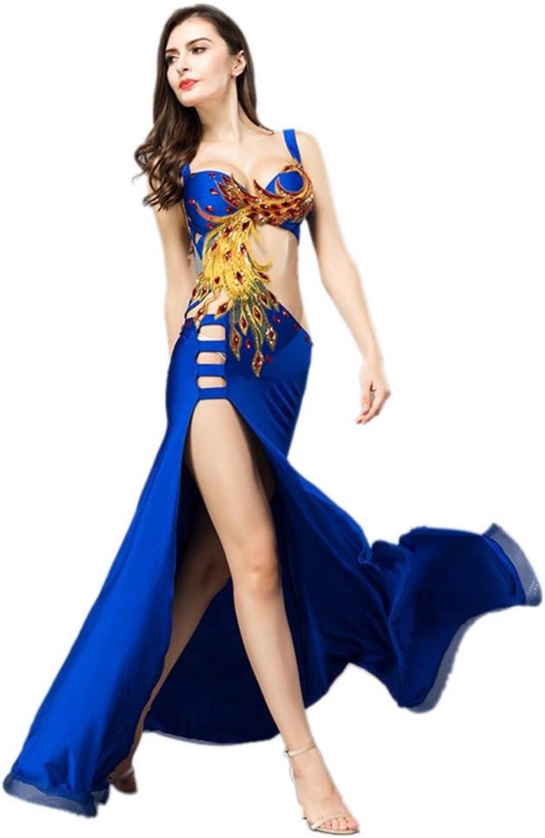 Bellydance Kostuum voor Vrouwen met Bra - Exquise Phoenix Totem Jurk voor Plus Size en Lange Oriëntaalse Dansoutfits