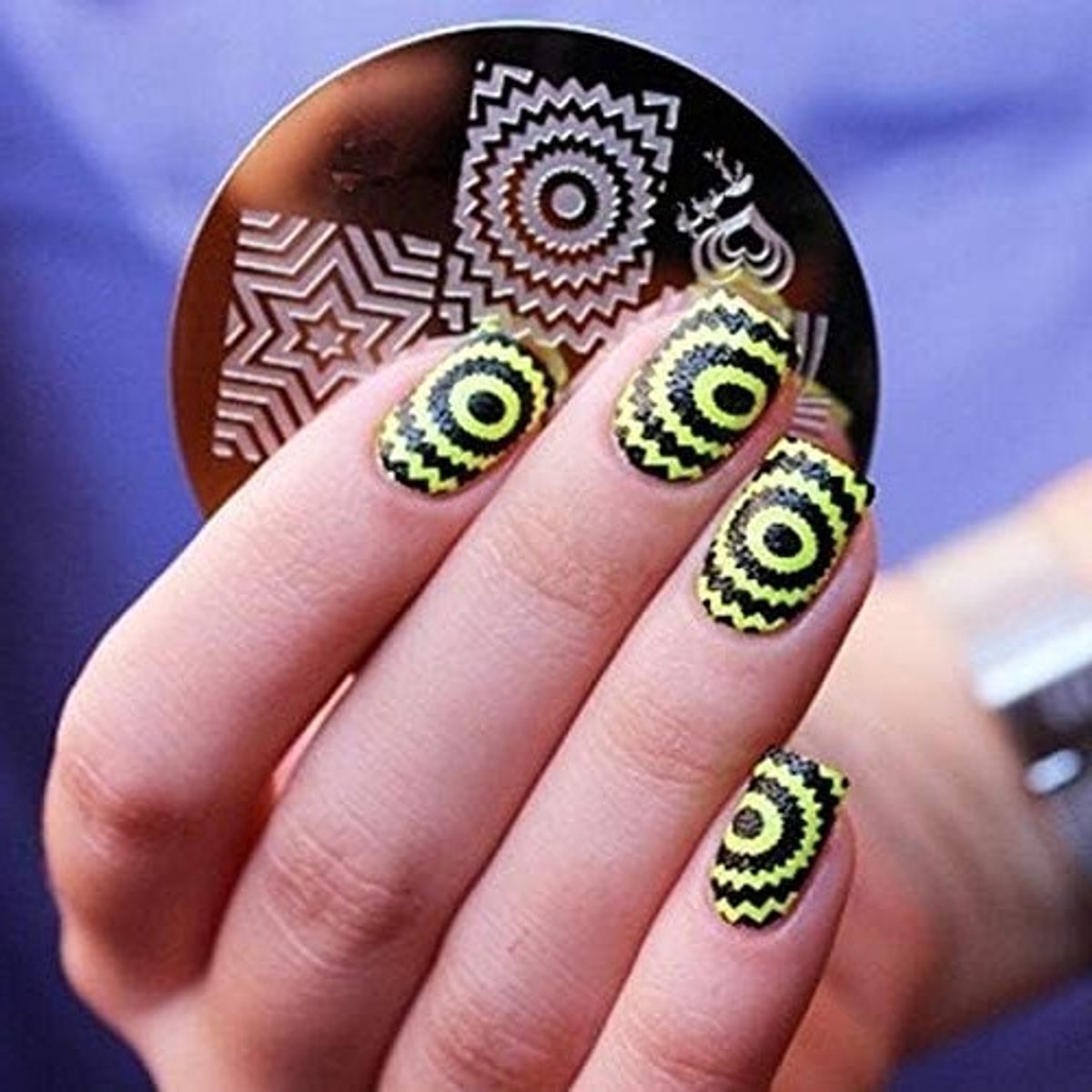 10 Stempelplaten voor Nagels met Rode Stamper - DIY Nageltools voor Creatieve Nail Art