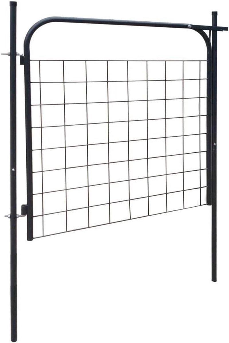 Tuinpoort - Hekwerk Poort - Tuin Afscheiden - Gegalvaniseerd Staal - 100x100 cm - Antracie