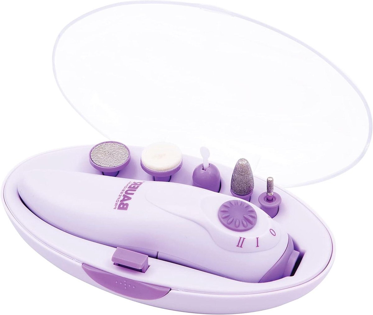 Manicure Pedicure Set - Nagelverzorging Thuis - Perfecte Nagels - Vijf Opzetstukken - Compacte Koffer - Wit
