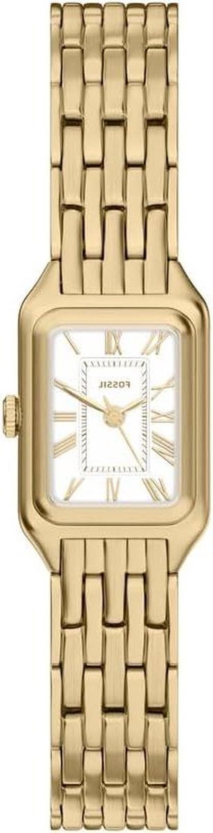 Dameshorloge - Polsband Horloge - Tijd Aflezen - Goudkleurig Roestvrij Staal - 18 mm - Goud