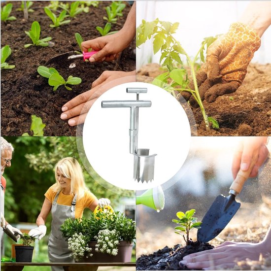 Bloembollenplanter - Tuinplanter Bodemplanter - Planten Gemakkelijk Maken - Roestvrijstalen Constructie - 35 x 25 x 13 cm - Enkel kenmerk — afbeelding 4