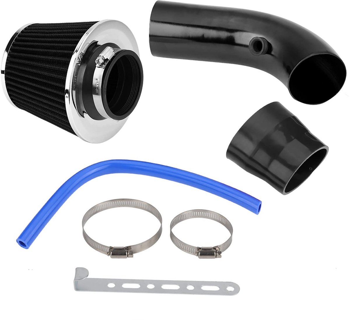 OmGoods - Dailygoody - Auto sportluchtfilter - Universele luchtkoeling - Verhoogd vermogen - 76 mm - Koolstofvezel luchtinlaatsysteem - Voor optimale prestaties