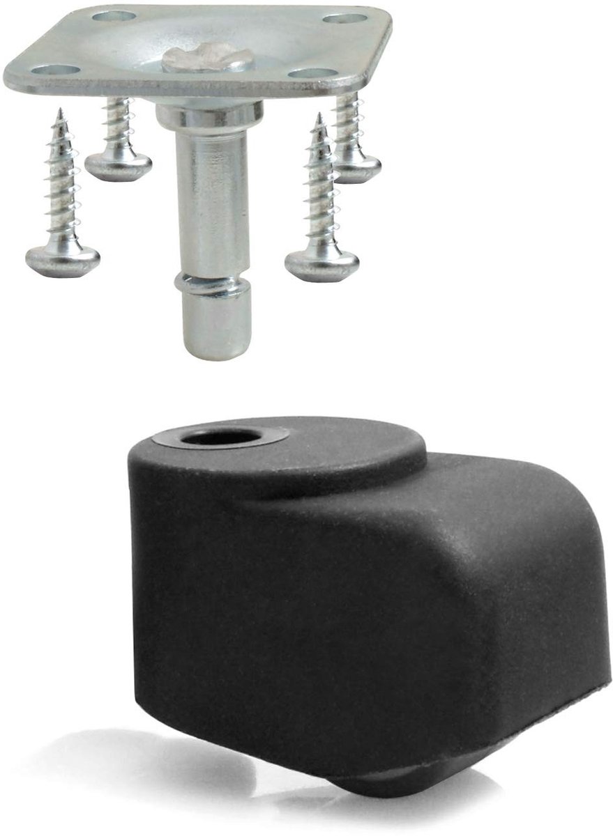 OmGoods - Dailygoody - Rollenset - Meubelwielen - Ideale bescherming - Zwart/Zilver - Vloerbescherming - Geschikt voor meubels - Kleur zwart/zilver