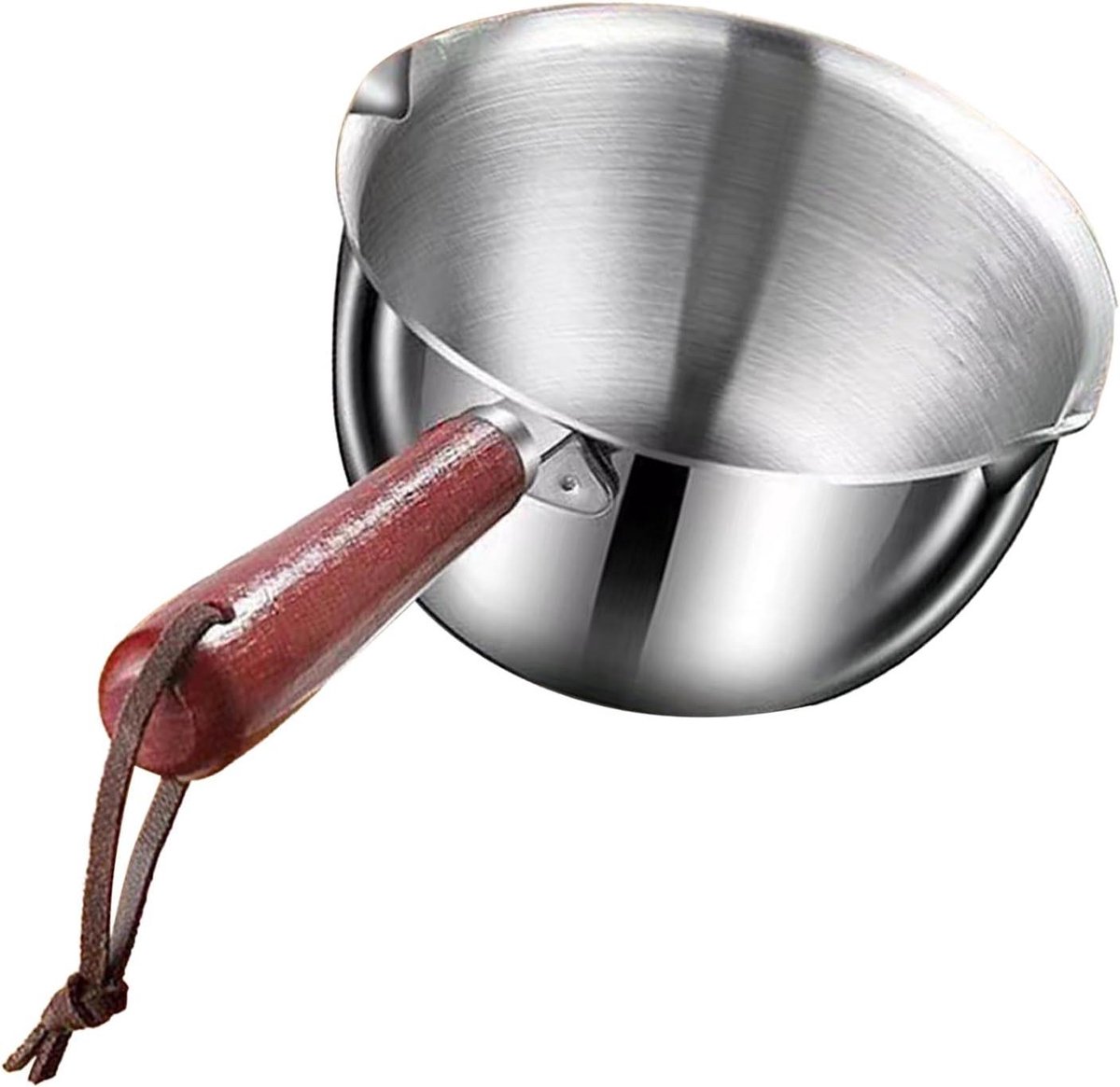 Mini Smeltpan Olieverwarmer Koken en Verwarmen Veilig Handvat 300ml Zilverkleurig
